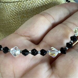 Delicate crystal necklace handmade
